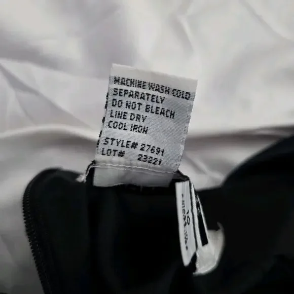 Sheri Martin New York Dress Womens 10 Floral Black Pink Halter A Line Fit Flare - Picture 7 of 7